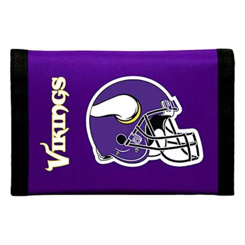 Officially Licensed NFL Minnesota Vikings Nylon Trifold Wallet